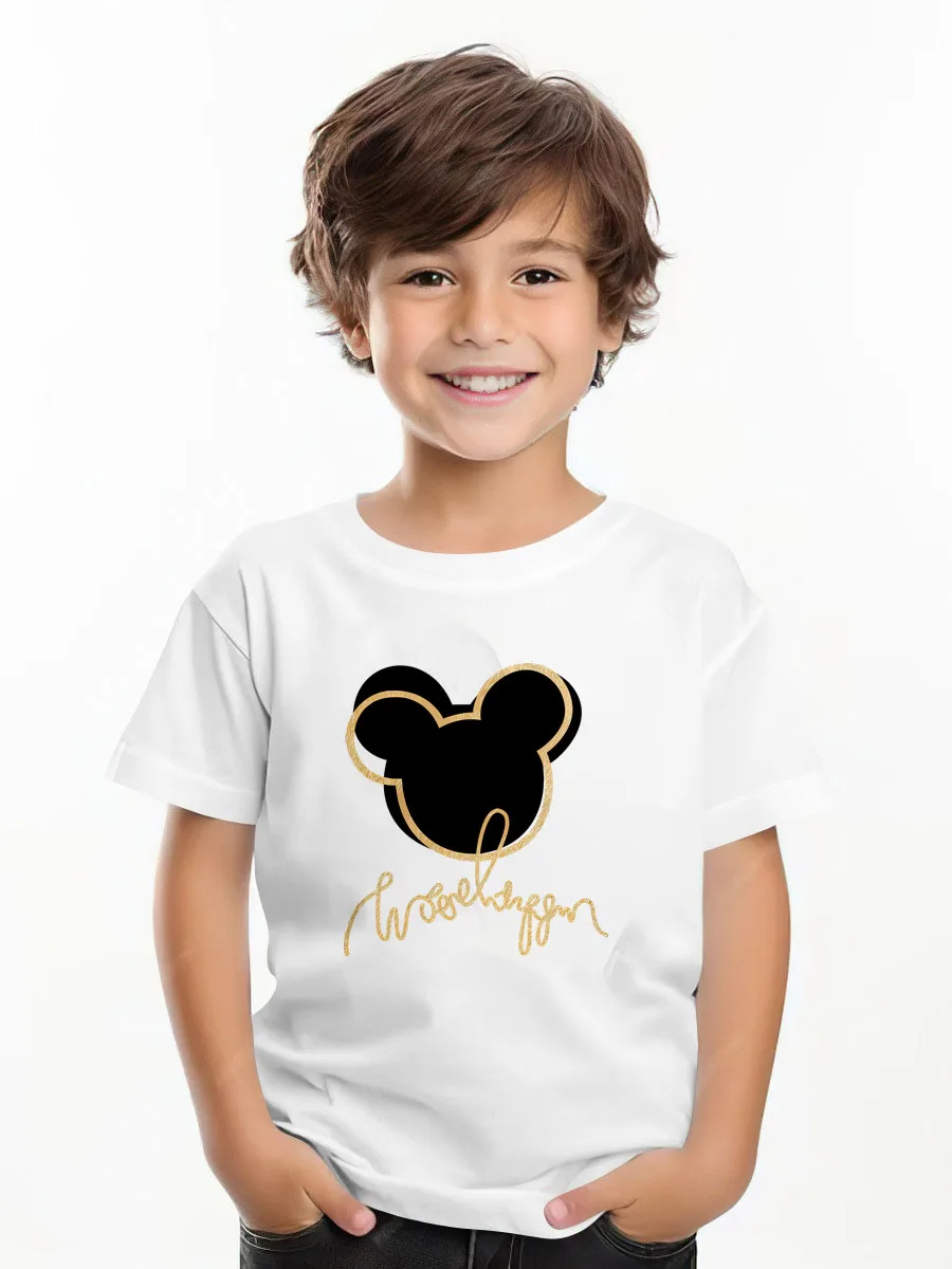 

Disney Children's Summer Cotton T-shirt Mickey Mouse Shirt Boys Tees Disney Tops Kids Shirts Boys Clothes Kids Clothes