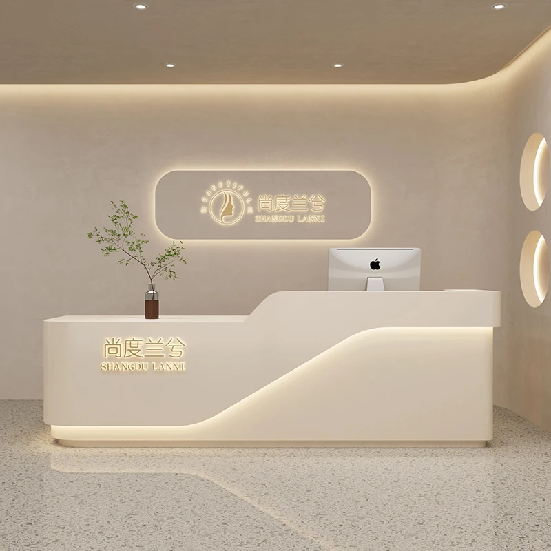 Modern Advisory Reception Desk Restaurant Cash Luxury Barbershop Shop Counter Reception Desk Register Bancone Bar Receptions