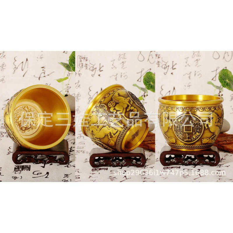 12 Caliber Treasure Jar Tiger Baby Auspicious Flower Blooming Wealth Various Styles Manufacturer Wholesale