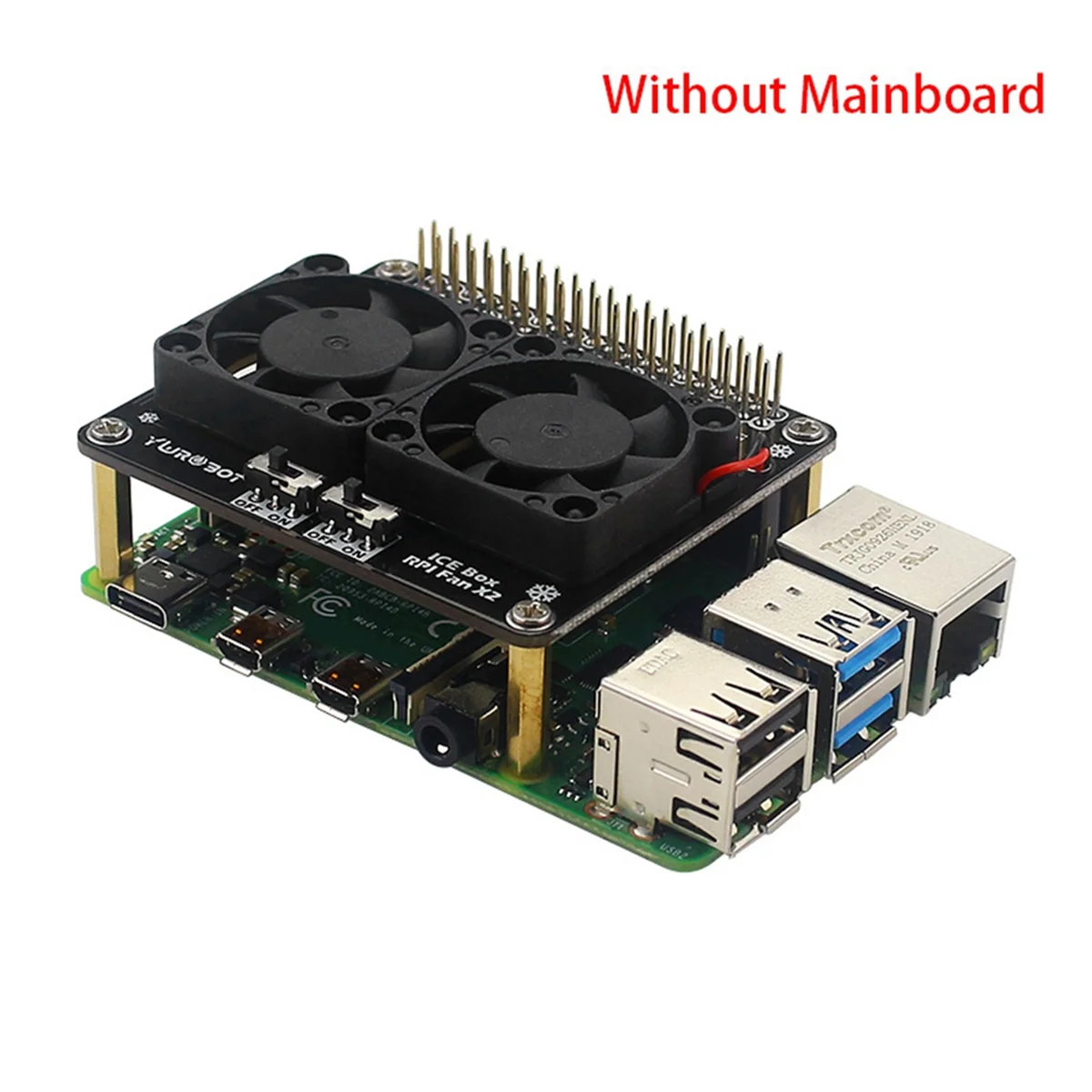 

Dual Fan Module for Raspberry Pi Heatsink Fan Expansion Board Development Board with LDE Ambient Light Module