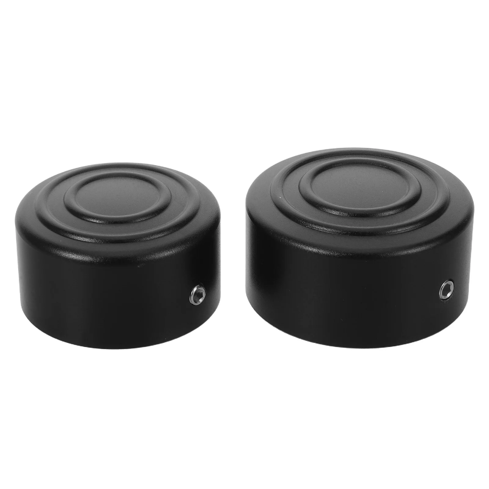 

2Pcs Motorcycle Decorative Caps Aluminum Vintage Rear Sprocket Axle Covers Black Matte Finish Protection for Chain Cover Wheel