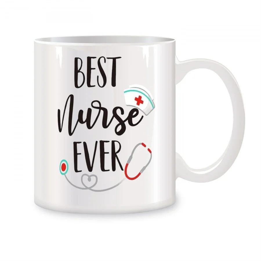 

Best Nurse Ever Mugs For Women Nursing School Graduation Birthday Gifts Novelty Coffee Ceramic Tea Cups White 11 oz