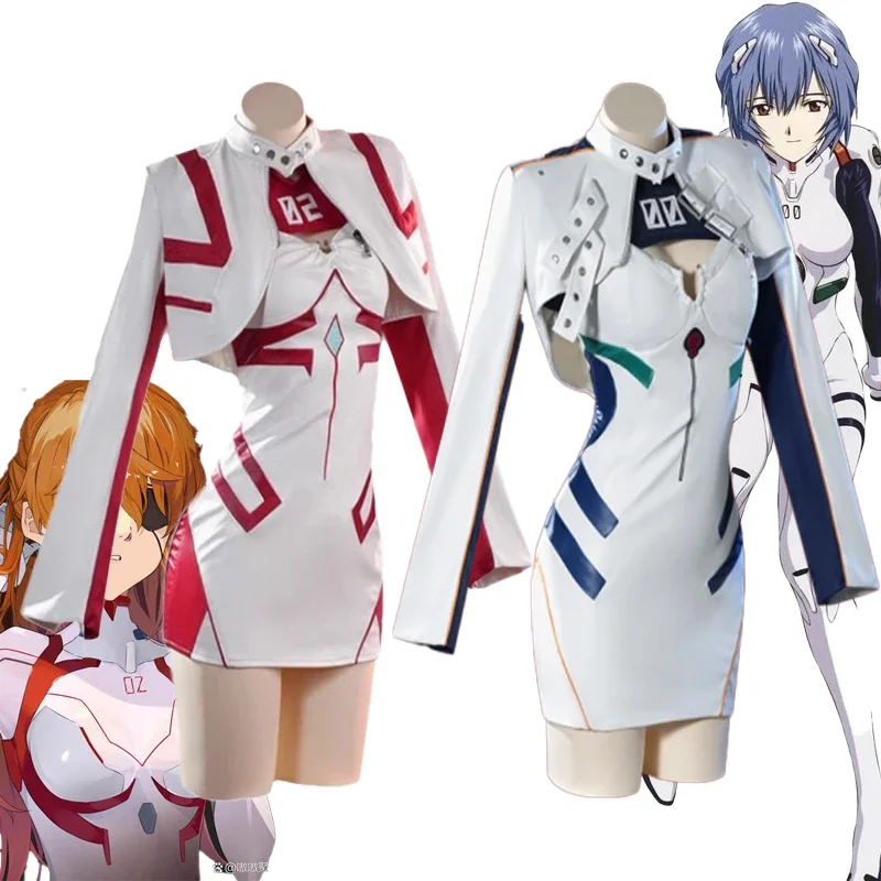 

Anime EVA Asuka Hakurei Cosplay Costume Motorcycle Uniforms Leather Jacket Halloween Carnival Role Play Motorcycle Suit Clothing