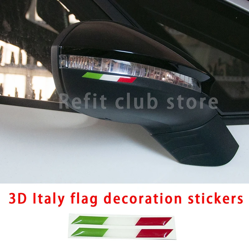 3D Italy National Flag Decoration Car Stickers For Alfa Romeo Giulia Stelvio Giulietta Mito 159 Exterior Interior Trim