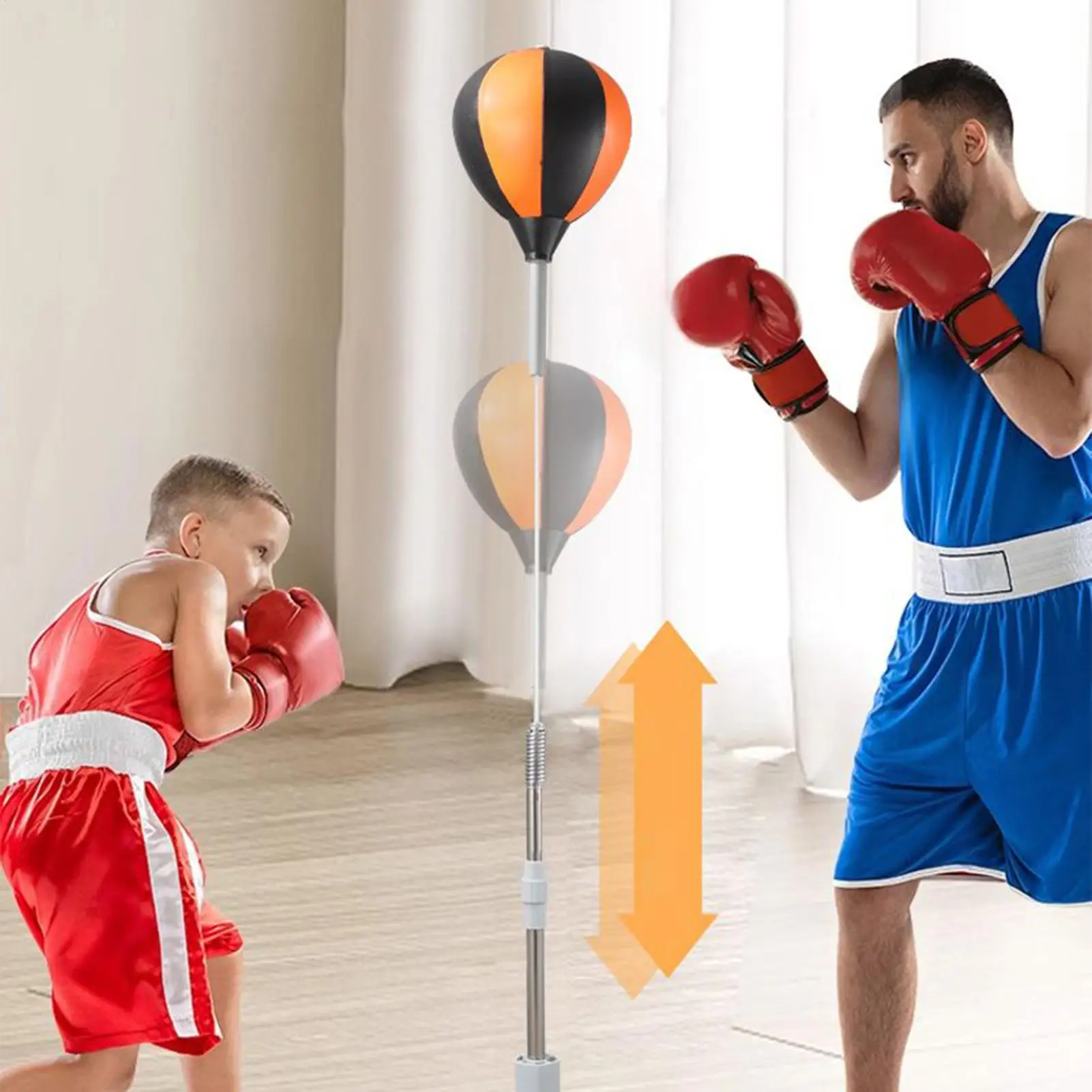 Picture 3: Standing Punching Bag, boxing bag with stand, upright training target Training Exercise Equipment Suction Base Adjustable Height