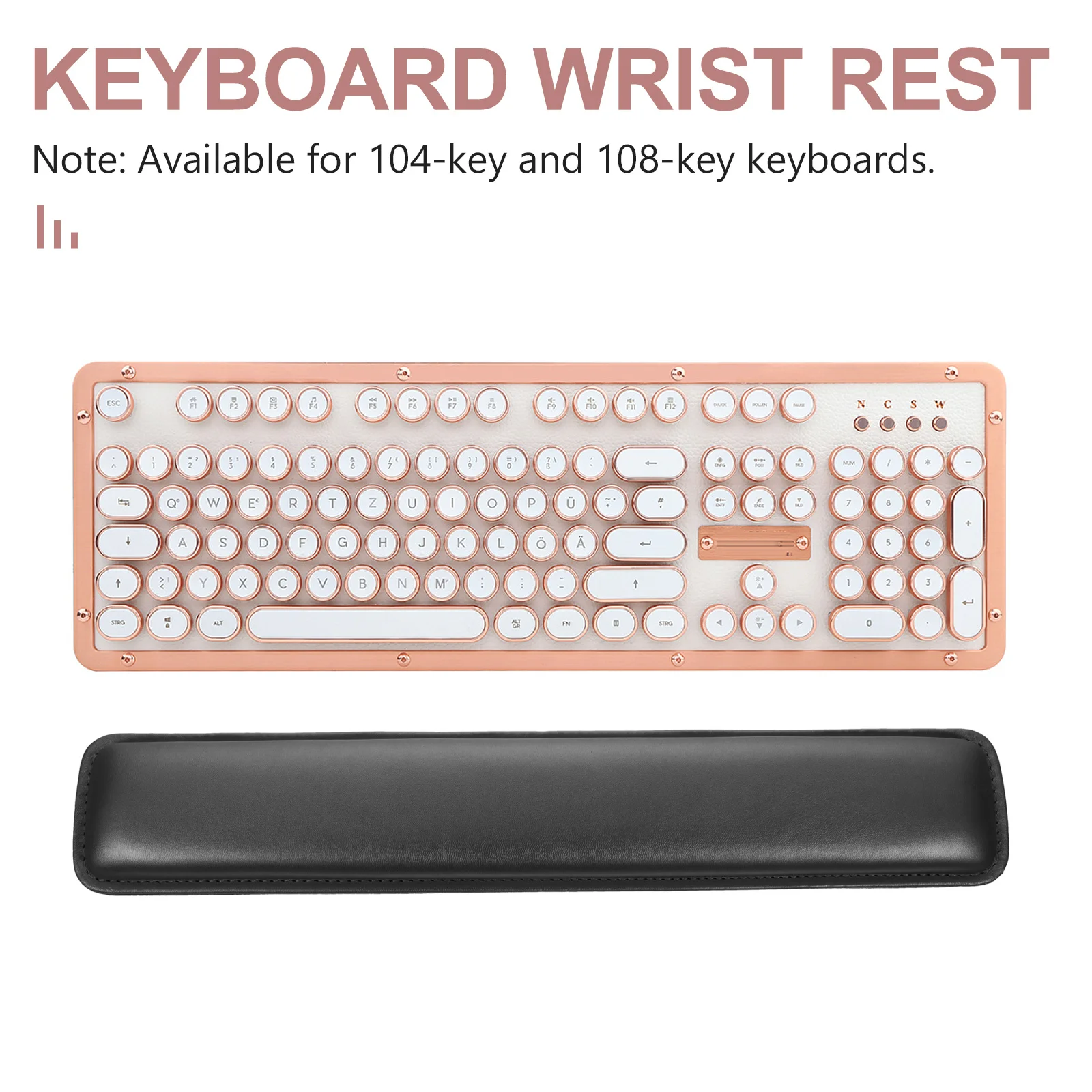 

Keyboard Wrist Rest with Anti-Slip Base for Mechanical Keyboard Laptop Typing Gaming Long Hours Comfort Support