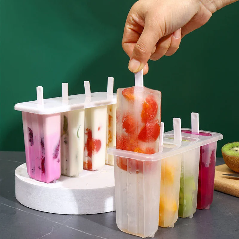 1pc PP Popsicle Mold Set - Reusable Ice  Maker with Sticks, Uncharged BPA-Free Creative Freezer Ice Cube Tray for Homemade Ice C