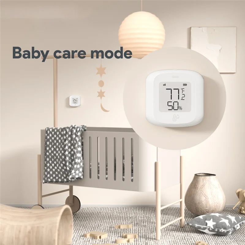 

AT44-Tuya Smart Wifi Temperature Humidity Sensor Indoor Hygrometer Thermometer With LCD Display For Alexa Google Home