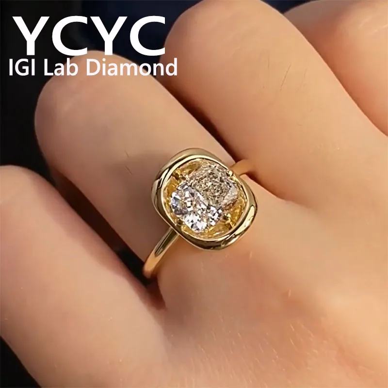 Fine Jewelry Factory cushion cut  IGI Certified CVD HPHT Lab Grown Diamond DEF VS-VVS  For Women Wedding Engagement Ring Party