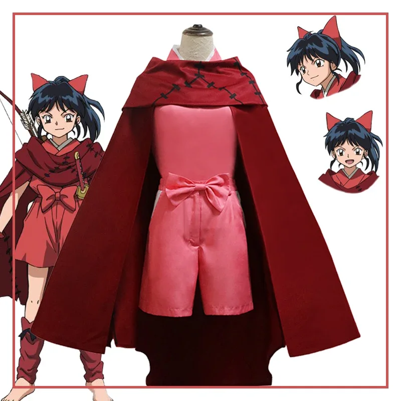 Hanyo Yashahime InuYasha Cloak Outfit The Half- Princess Cosplay KimonoTops Shorts Costumes Moroha Women Halloween