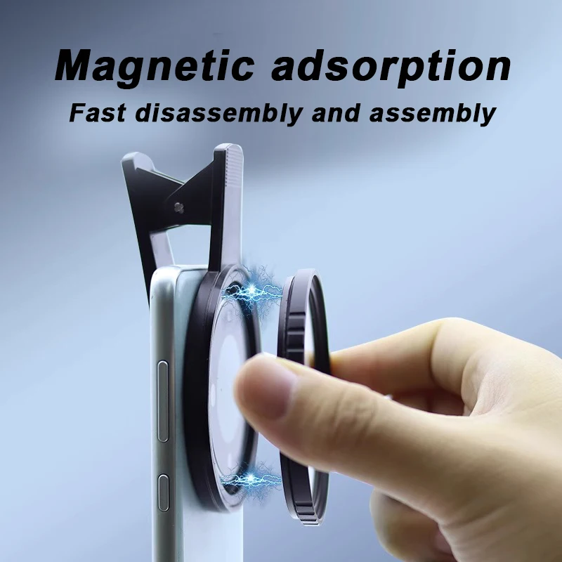 

67mm Magnetic Clip-On Lens Filter Kit for iPhone Phone Camera Accessories Multi-Coated Glass CPL ND Star MagFilter Adapter