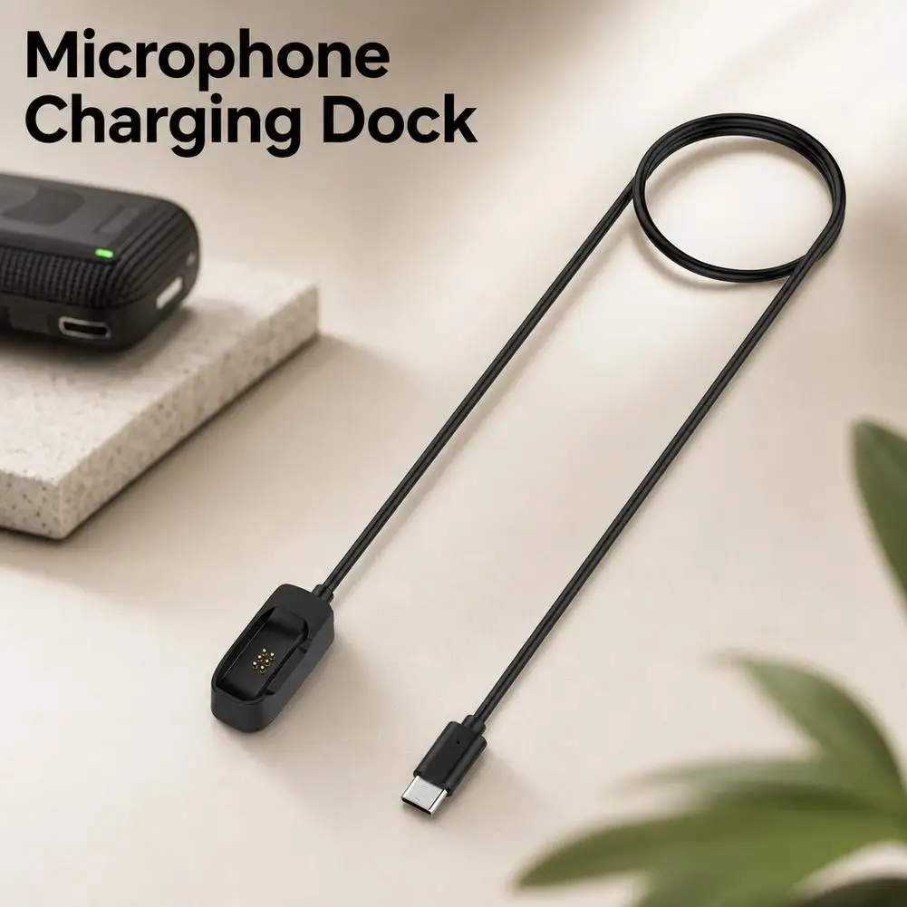 Base de Carga Magnética para DJI Mic Mini 2, Cargador de Transmisor, Cable de Alimentación Rápida Tipo C, Accesorios para Micrófono Inalámbrico