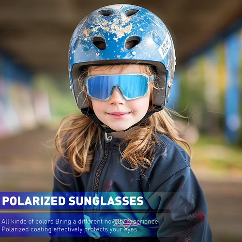 Imagen 2 del producto Gafas de Ciclismo para Niños KAPVOE, Protección UV400, Polarizadas, Fotocromáticas, para Ciclismo de Carretera, Deportes al Aire Libre, Correr