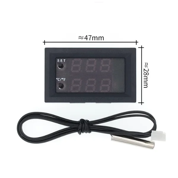 Microcomputer digital thermostat electronic W1209WK 12V red blue adjustable Fahrenheit Celsius converter module
