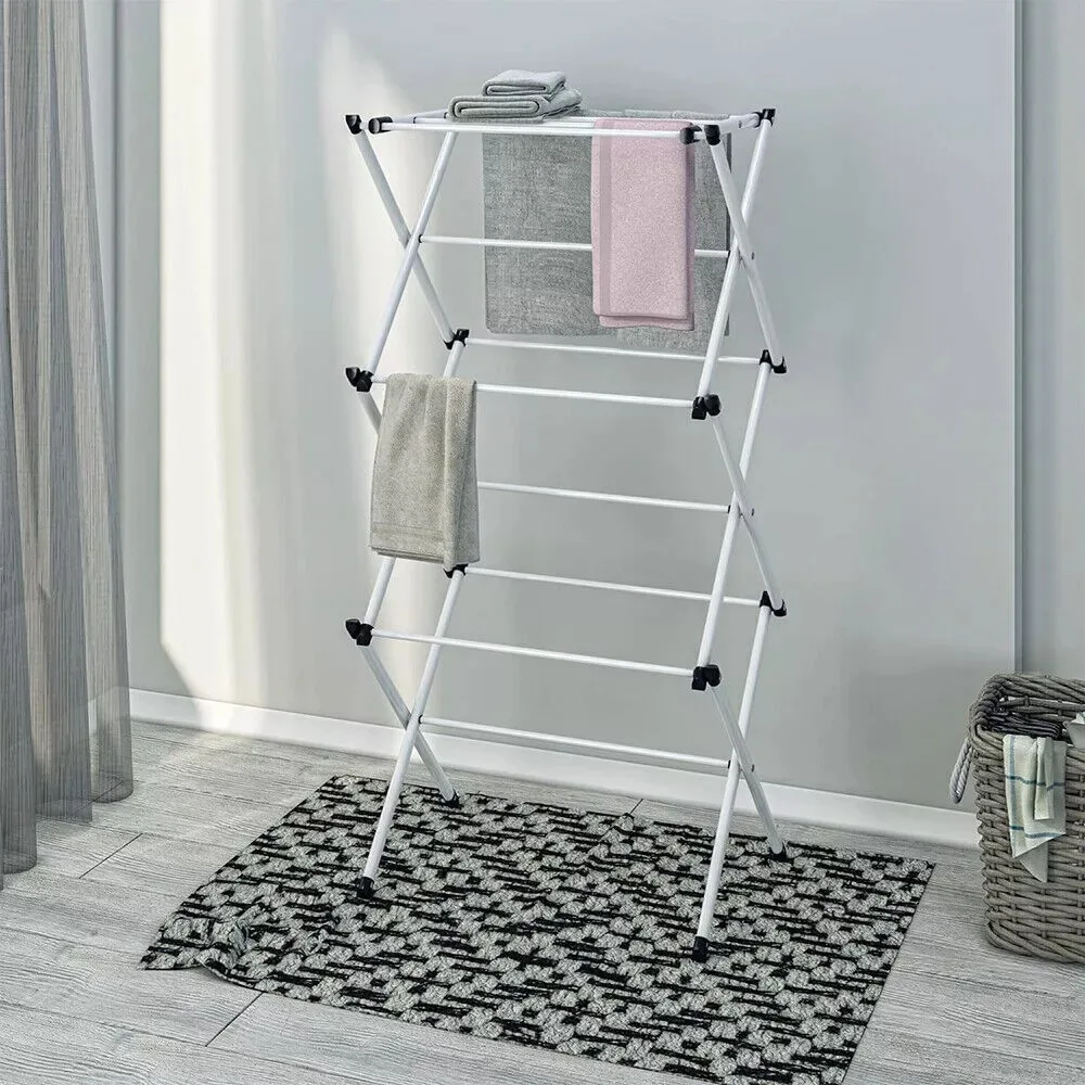 Retractable Floor Rack Hanger Multi-ayer Coat Rack Clothes Drying Rack Clothes Horse Simple Laundry Rack Indoor Outdoor