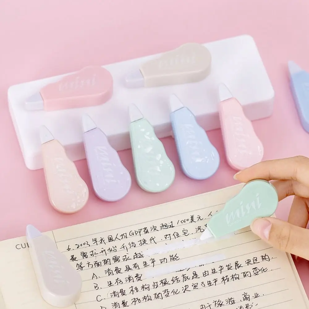 6pcs Change Tape Kawaii Mini Modification Tape INS Macaron White Out Correction Tape Cute Portable Spot Covering Tape Office