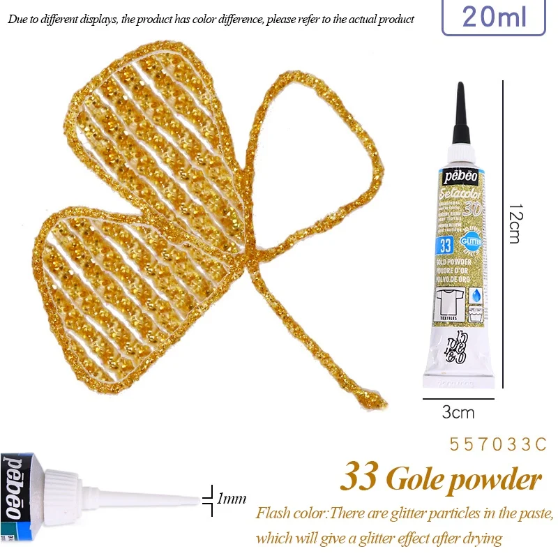 Setacolor 3D Stoffenverf 20ml Permanente Waterdichte Textielverf Niet-giftige 3D Stoffenmarker voor DIY Kleding Textielknutsels