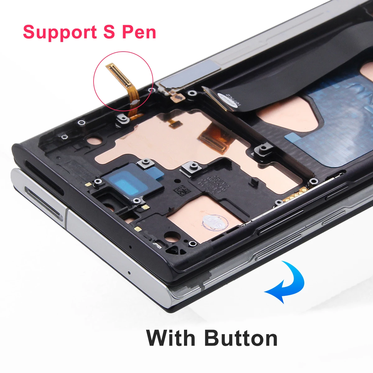 TFT Note 20 Ultra For Samsung Galaxy Note20 Ultra N985F N986B Lcd Screen Display Digital Touch Screen With Frame Parts