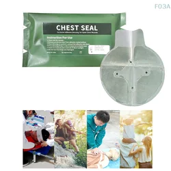 Sello de pecho de ventilación médica, vendaje adhesivo oclusivo para heridas de pecho abierto, pegatina de Trauma de emergencia de supervivencia, parche de primeros auxilios
