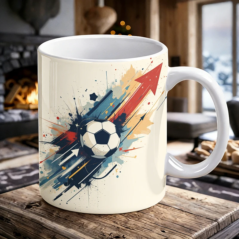 

Soccer Frenzy A Dynamic Button Pattern Mug with a bottle opener function of 2026 Major Football Event