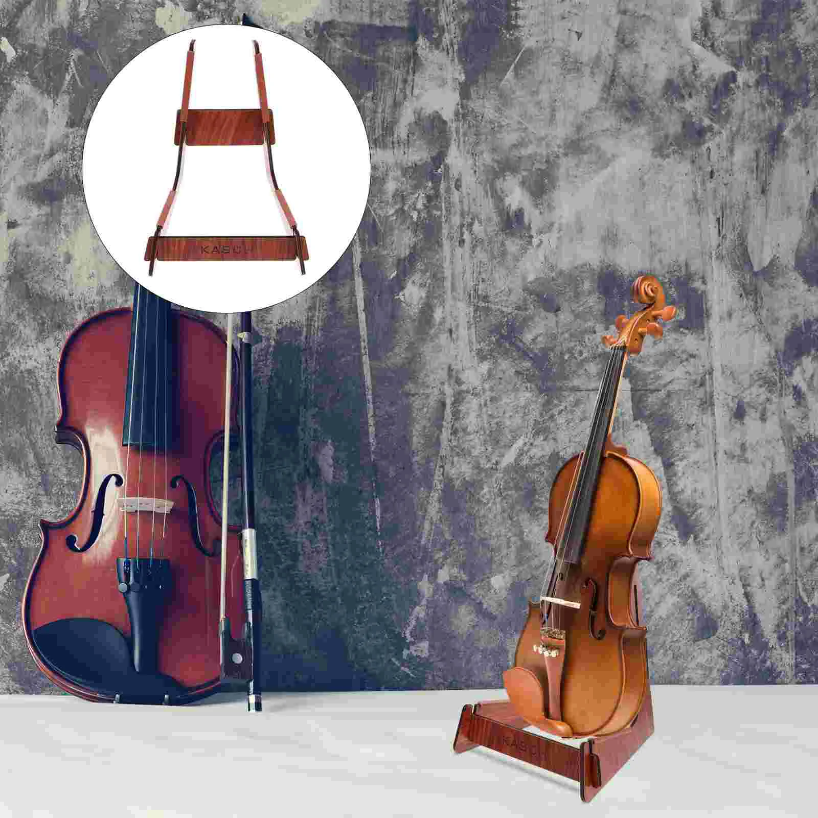 Guitars Stand Bracket Wood Violin Acoustic Electric Mandolin Sand Wooden Brown Support Floor