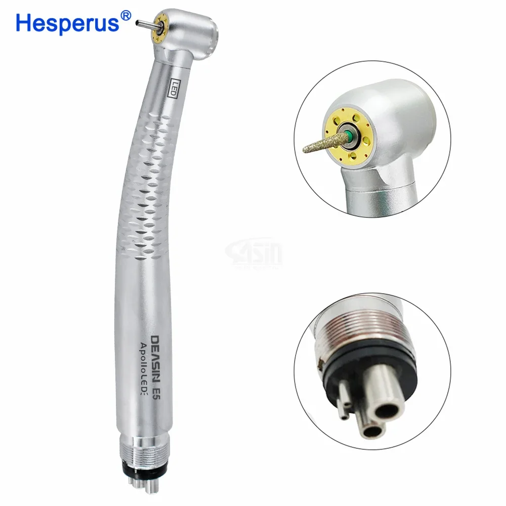 Hesperus 5 LED Shadowless Light High Speed Den  tal handpiece with 5 Water Spray / LED E-generator Handpiece