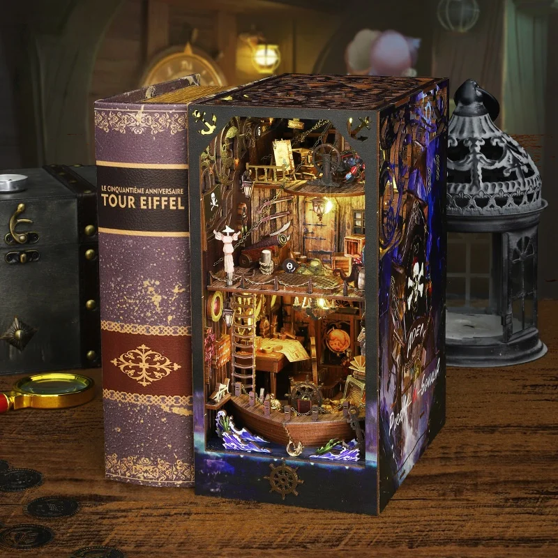 كابينة غلاف بحري من OUZEY، سفينة قرصان خشبية ثلاثية الأبعاد يمكنك صنعها بنفسك، حرفة مغامرة البحر العالي للمراهقين #1