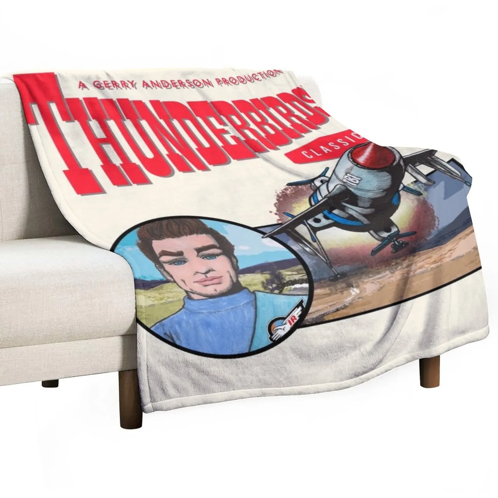 

My first piece of Gerry Anderson Thunderbirds fan art. Throw Blanket Luxury Designer Blanket Polar blanket Sofas