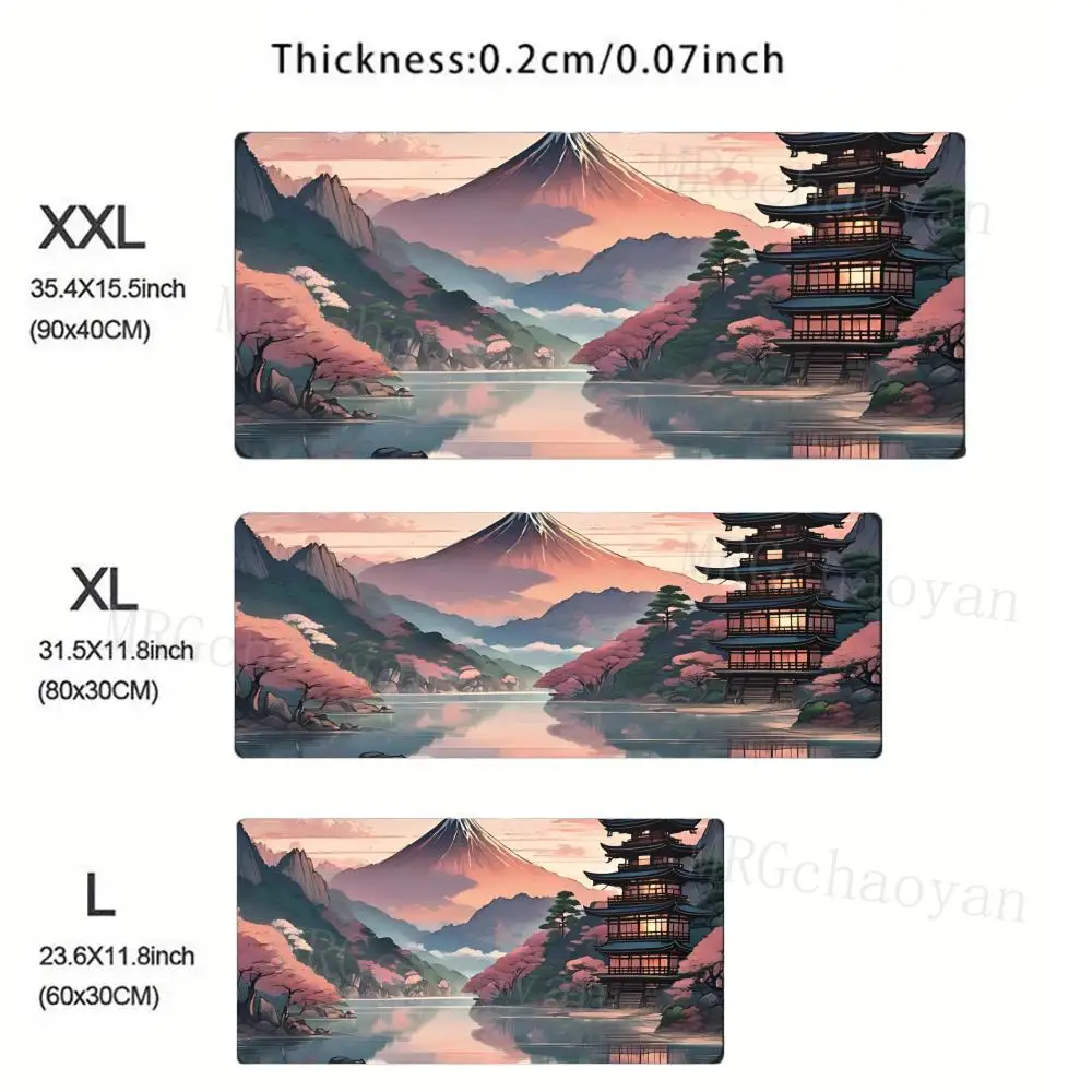 

Pink fantasy scenery large Mouse Pad Cherry blossom Desk Mat gaming mats anti-slip Durable office accessories keyboard mousemat