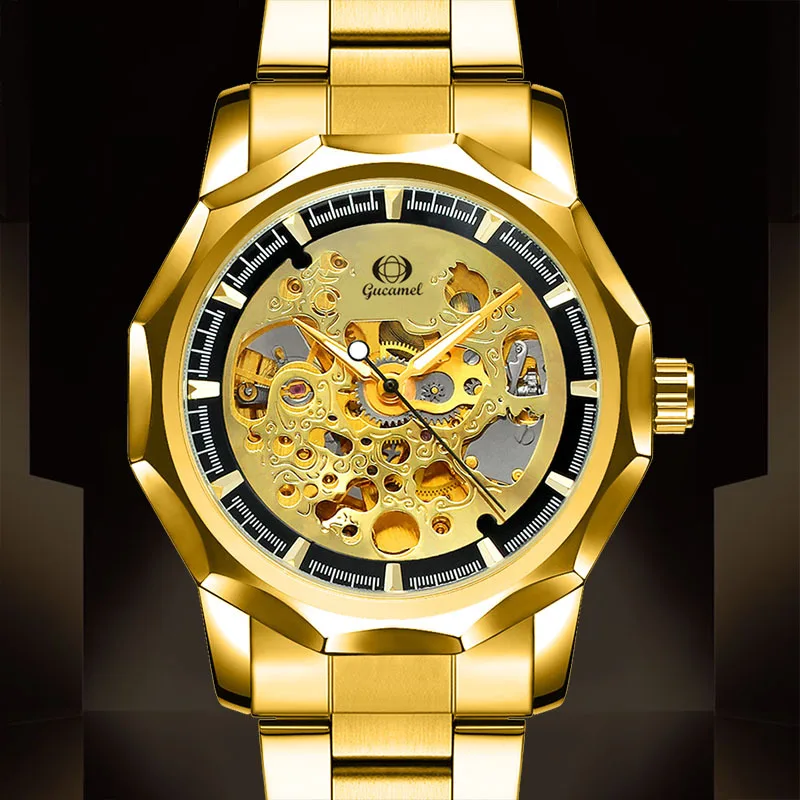 

Luxury Polygon Design Men's Watch, Automatic Self-Winding Movement, Fashion Timepiece