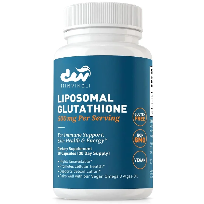 

Liposomal Glutathione Supplement 60 Capsules - Supports Energy Skin Immune Health Vegetarian Gluten-Free Non-GMO