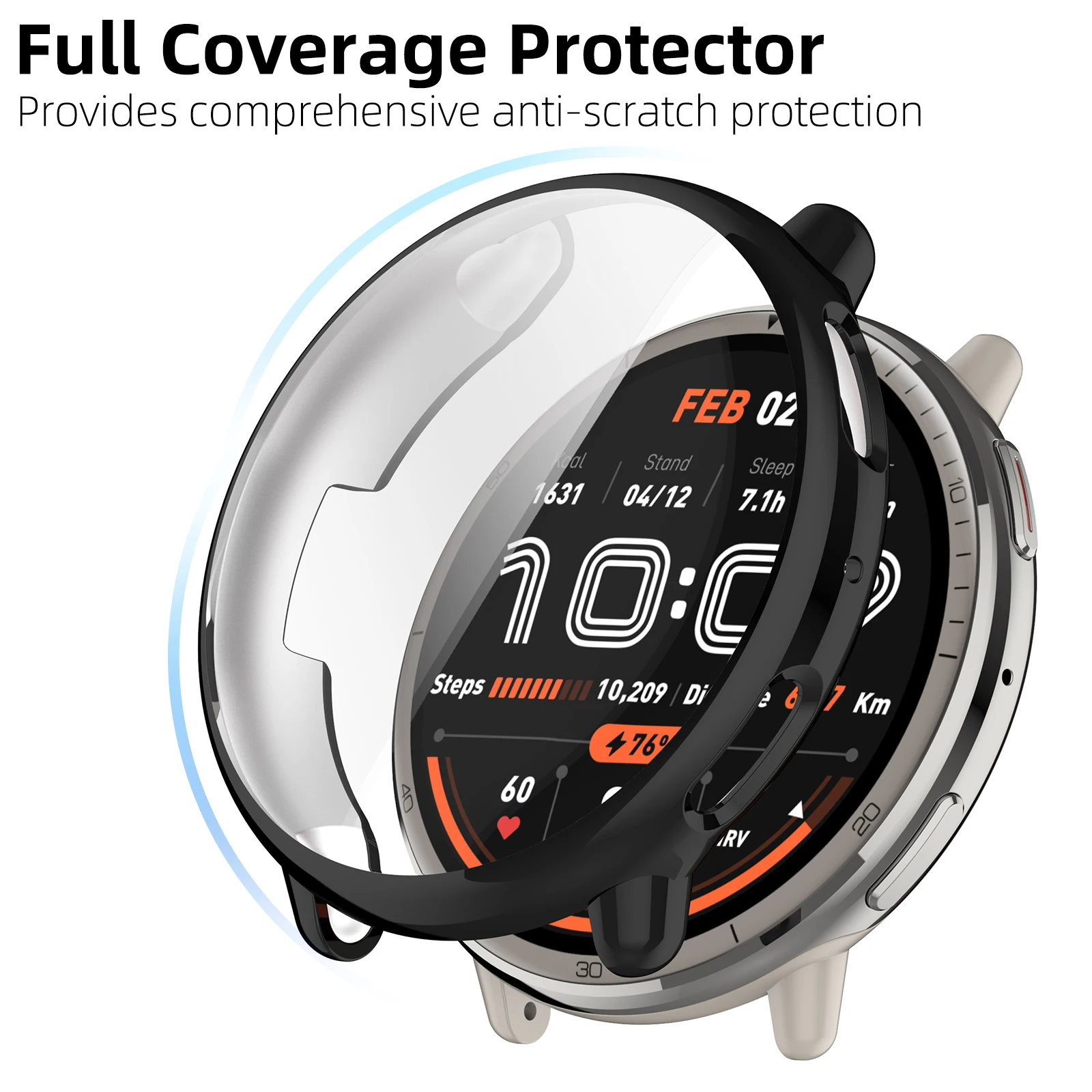 TPU Protective Case for Amazfit Active 2 Smart Watch Full Cover Screen Protector Bumper Soft Shell for Amazfit Active2 Accessory