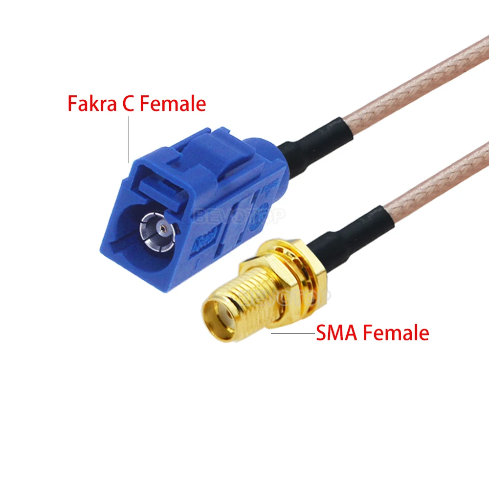 RG316 SMA Female to Fakra A/B/C/D/E/F/G/H/I/K/M/Z Female Car GPS Antenna Coaxial Pigtail Cable for Vehicle Truck SUV Car Stereo