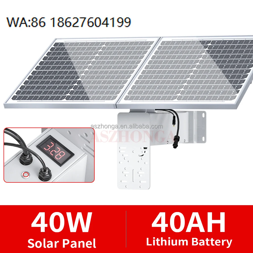 40W 40Ah Off Grid Solar Energy Storage System Home Farm Outdoor Camera Router Lighting Backup Power Supply