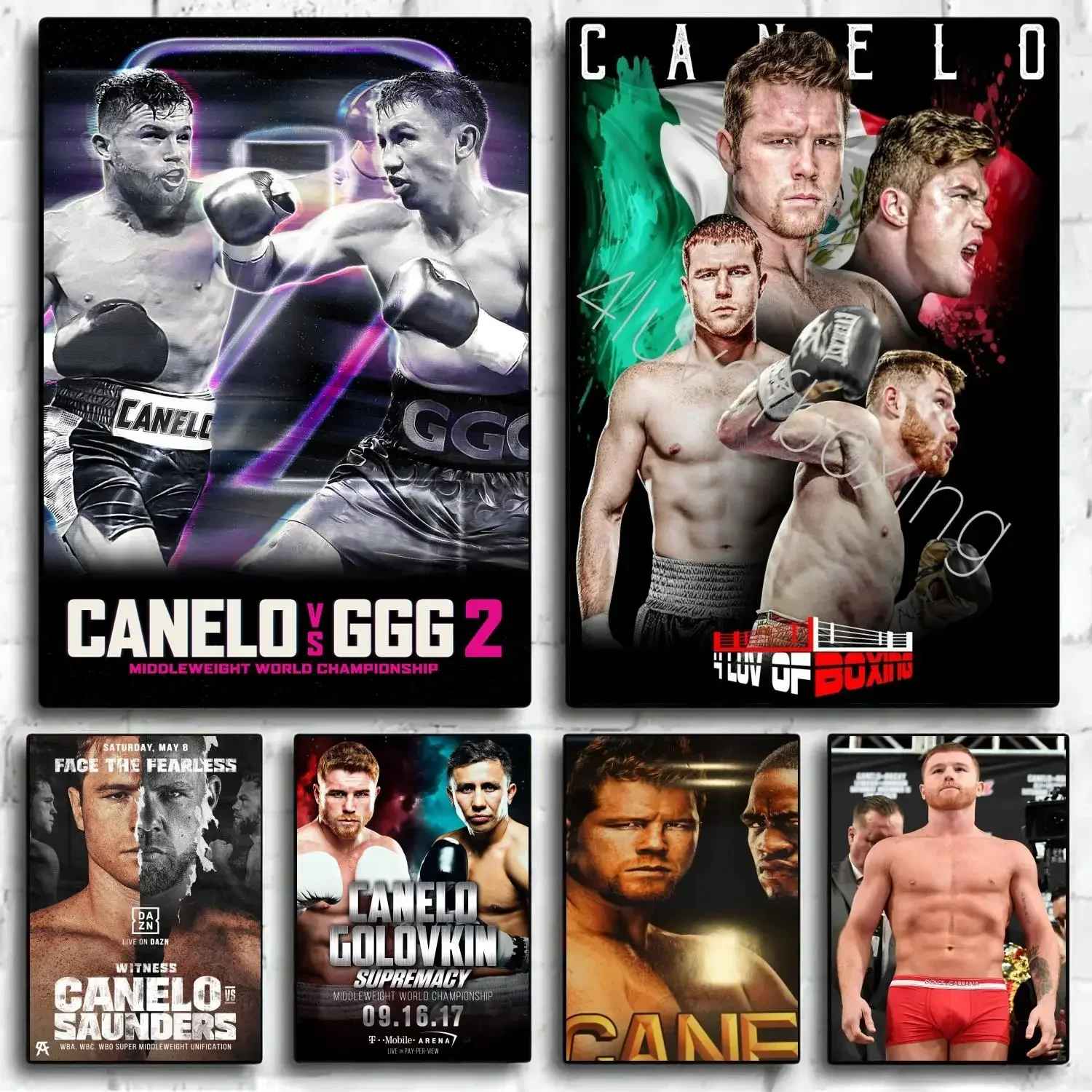 Póster de Canelo Alvarez, pintura en lienzo, arte de pared para imagen, cafetería, Bar, sala de estar, dormitorio, restaurante, decoración de pared del hogar