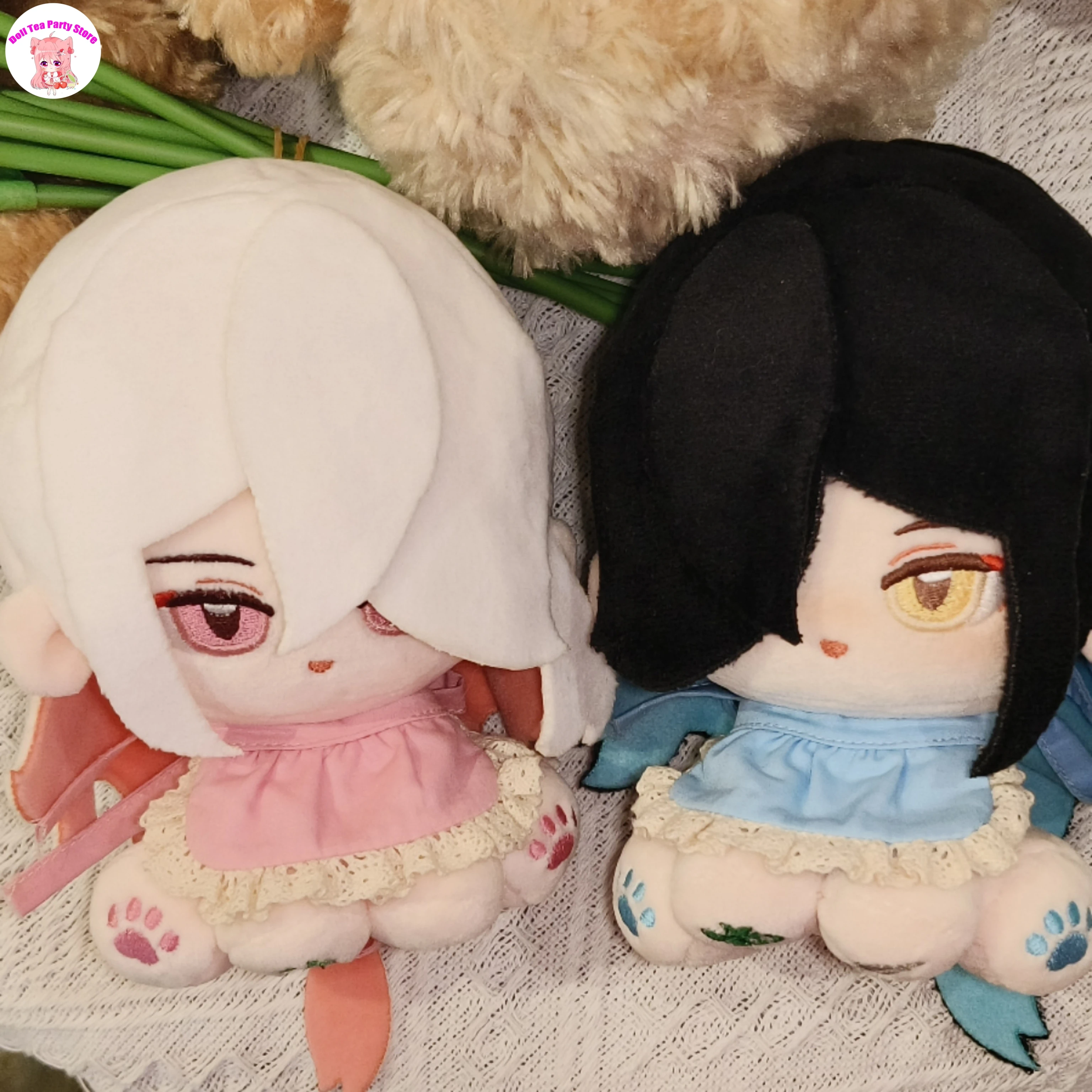 

Game Identity Ⅴ White Guard & Black Guard Wu Chang Cute Q-version Sitting Posture Plush Doll 15cm Cartoon Toys Xmas Gift