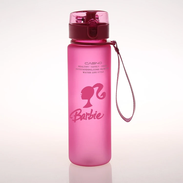 Barbie Custom Made Water Cup bottiglia d\'acqua sportiva in plastica smerigliata tazza spaziale portatile montata su auto Cartoon Cute Student Water