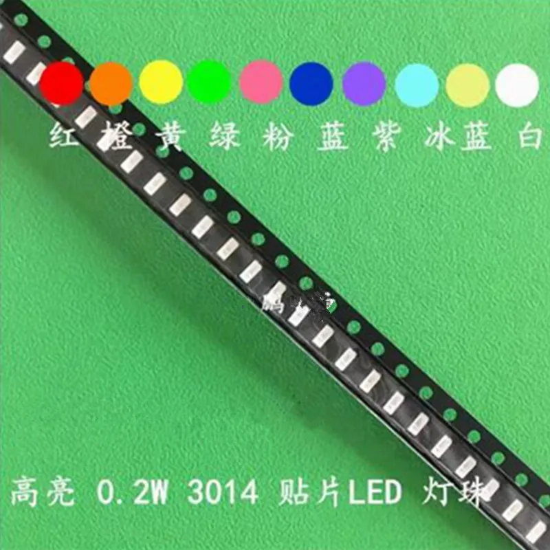 

100PCS High Light 3528 1210 Patch lamp bead led LED Red ice Blue Golden green pink orange purple white light