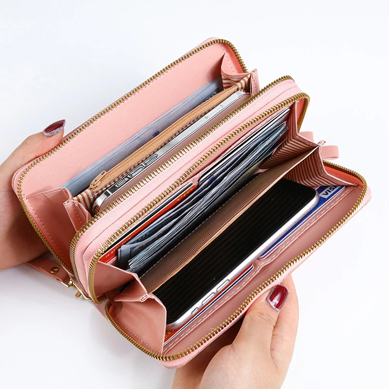 New Arrival Pu Leather Wallets Purses Fashion  Women\'s Wallet Money Coin Card Holder Ladies Long Female Purse Zipper Bank Case