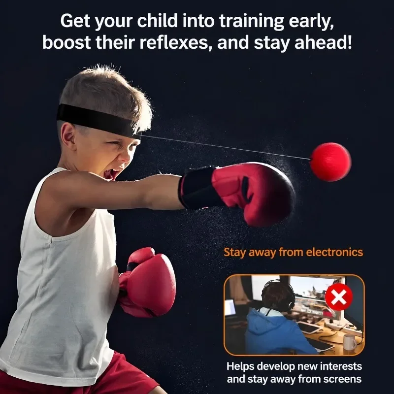 Boxing Reaction Ball Head Mounted Rebound Training for Kickboxing Sanda Stress Relief Reflex Fitness
