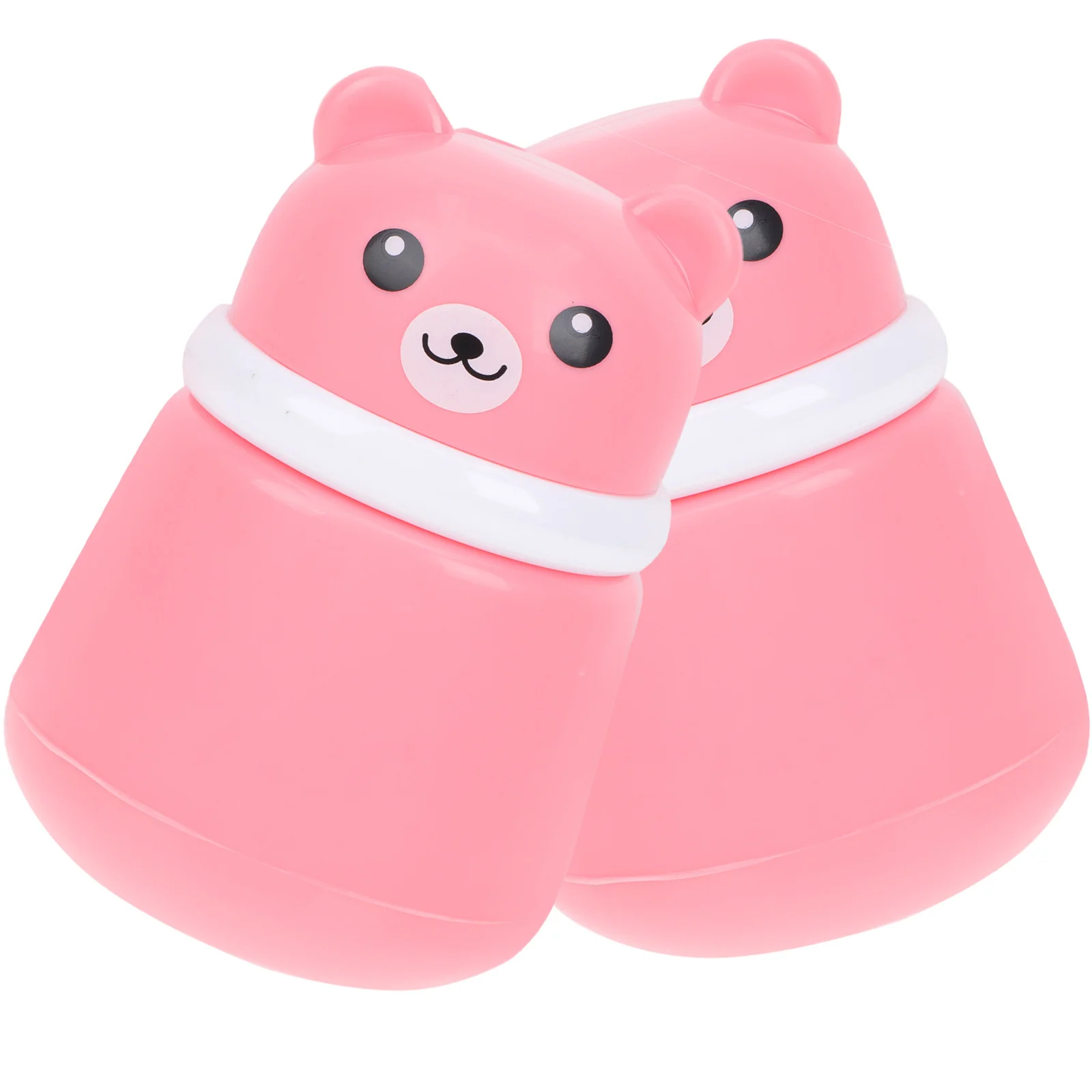 

2pcs Powder Puff Box Talcum Powder Container Travel Makeup Dispenser Durable Pp Sponge Case For Body Care