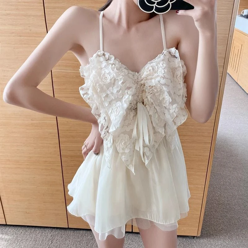 

Праздничный однотонный сладкий кружевной корейский купальник с бабочкой, женский цельный купальник 2025 года, платья с открытой спиной, купальный костюм, сетчатая пляжная одежда