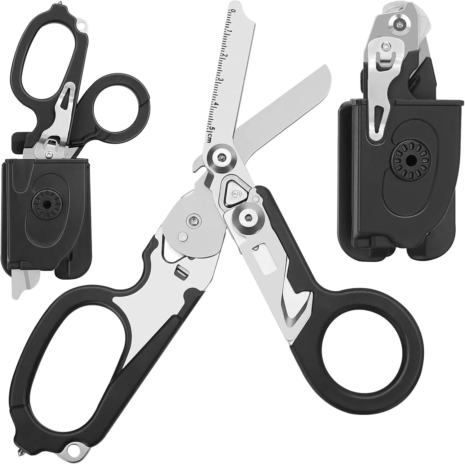 Multi-function Foldable Trauma Shears With Compatible Holster Heavy-Duty Emergency Shears Outdoor Camping Succour Scissors Tools