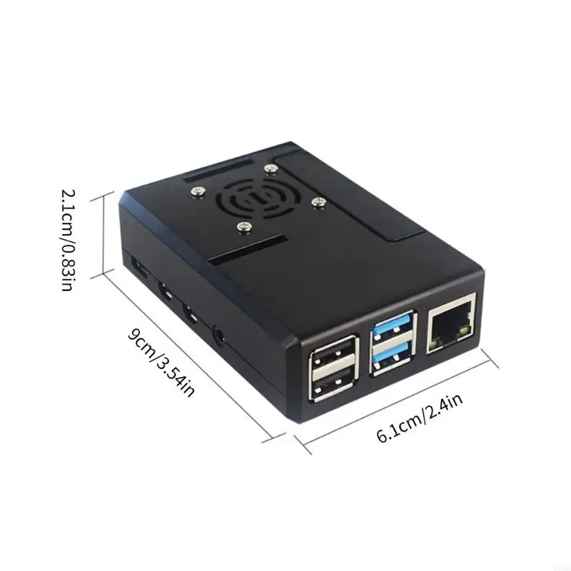 LX0B Protective Enclosure Case and Cooling Fan Optional for RPI 4 with Removable GPIO Cover