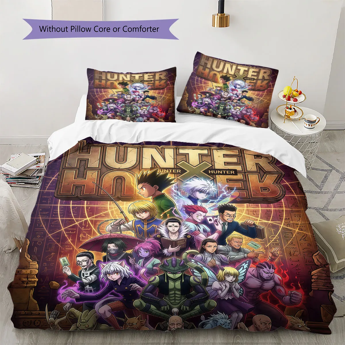 Afbeelding 6: Hunter x Hunter Comfor dekbedovertrek kinderbeddengoedset, extra grote maat kerstcadeaus verschillende maten beschikbaar -HE190