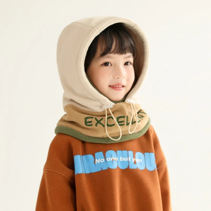 

Winter Children Hats Fleece Warm Muffler Ski Hats For Boy Girl Cold Proof Mask Kids Hats Cycling Windproof Snow Caps