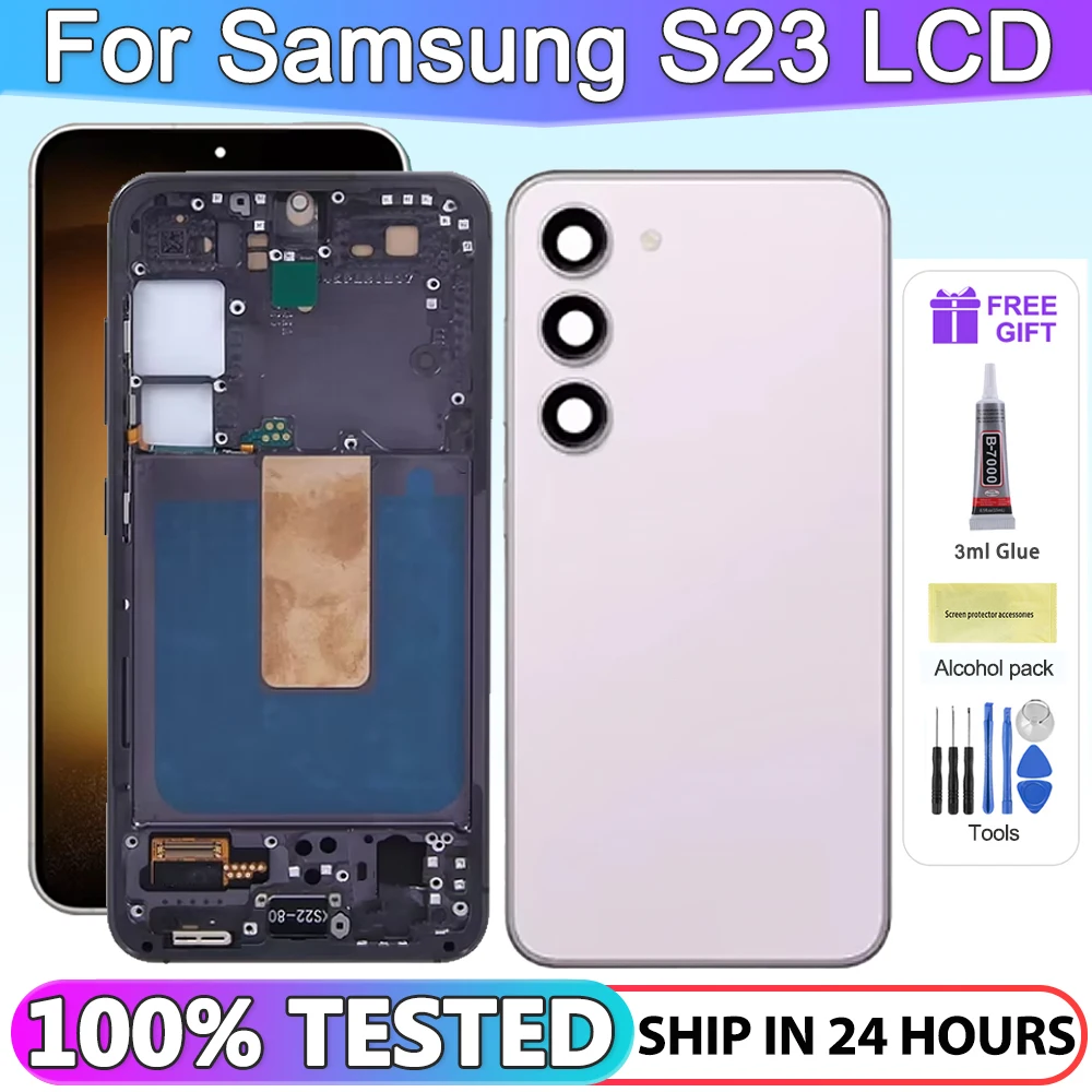 

TFT Tested For Samsung S23 LCD S911 S911B S911U Display Touch Screen Digitizer For Samsung S23 5G Screen With Frame