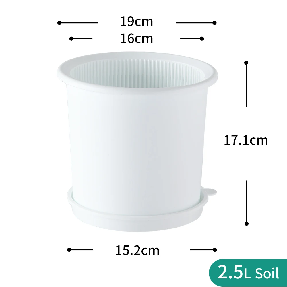 4sets/Lot Meshpot 16 cm Plastic Flower Pots Garden Supplies Orchid Planter Indoor Herb Planter Pot with Tray