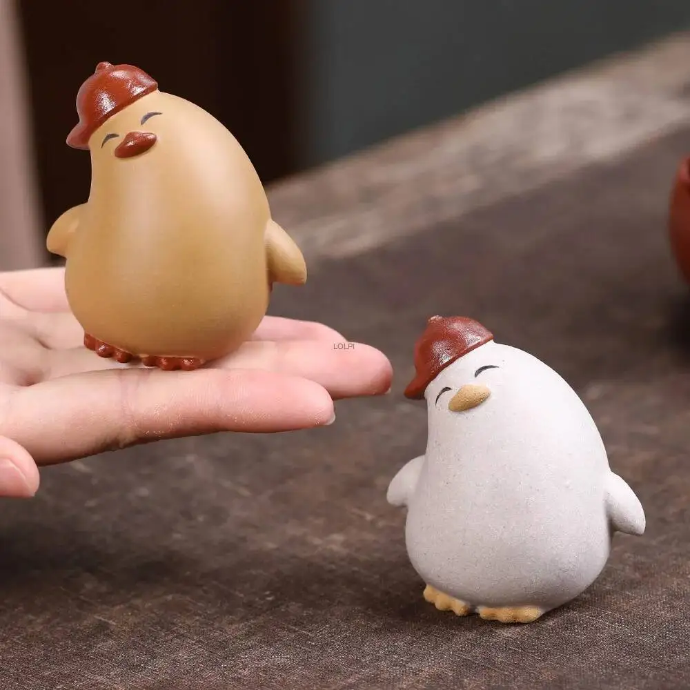 Zisha Tea Pet Duck Ornament Tea Play Tea Table Accessory Cute Duck  Adorable Wobbly Duck