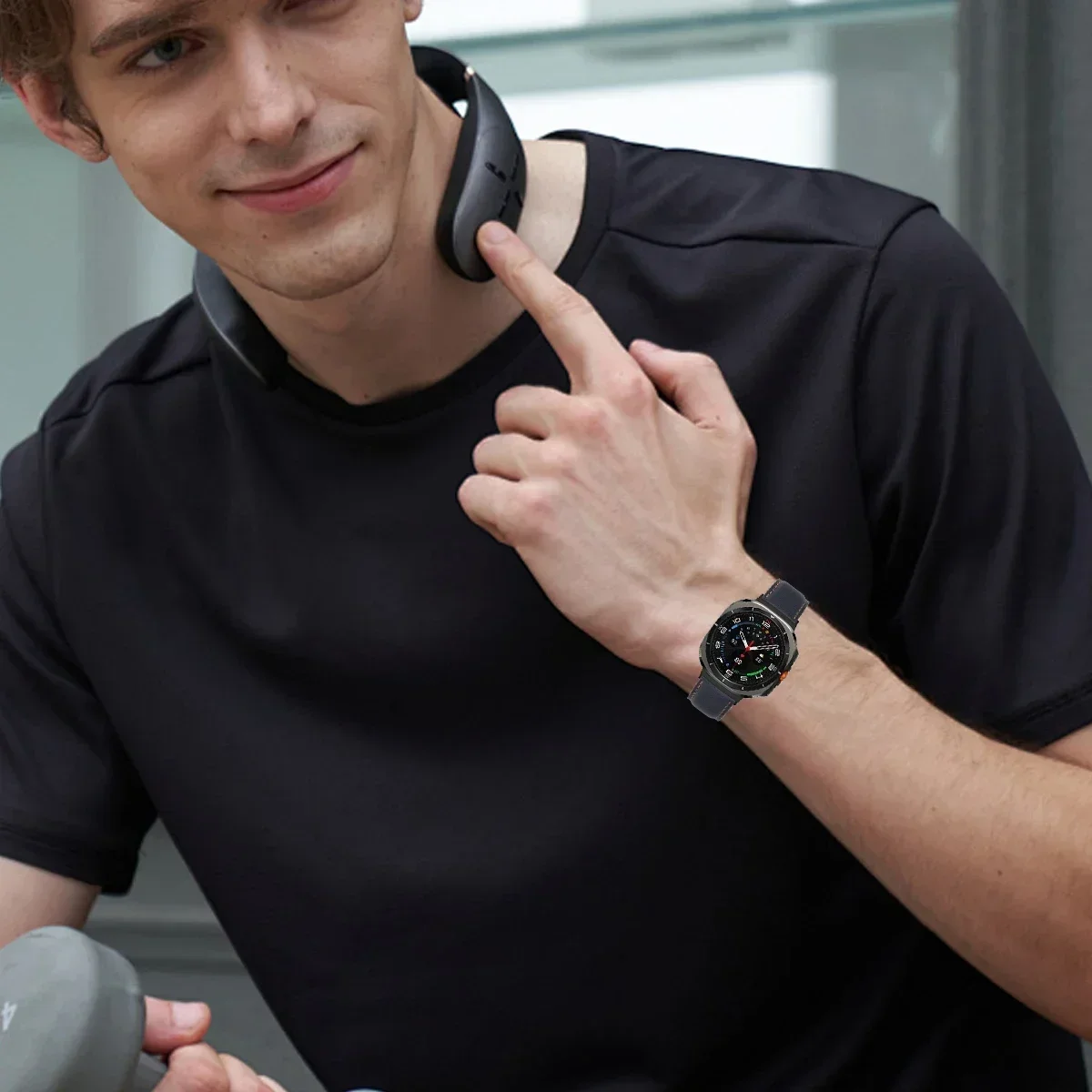 삼성 갤럭시 시계 7 울트라 47mm 용 가죽 스트랩 갤럭시 시계 울트라 시계 밴드 22mm 밴드 용 퀵 릴리스 팔찌 팔찌